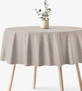 Goldea okrúhly obrus 100% bavlnené plátno - sivohnedý Ø 100 cm