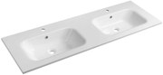 Sapho Sapho, SIDRA dvojumývadlo, liaty mramor, 141x46cm, biela, SD141