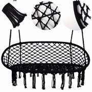 Závesné hojdacie kreslo pre dvoch LUNA - čierne