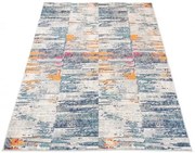 Koberec DENVER G053A FAA - biely, tmavomodrý