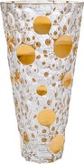 KRIŠTÁĽOVÁ VÁZA BOHEMIA JIHLAVA LISBOA GOLD 310MM