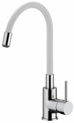 Drezová batéria S-line Pro so silikónovým ramienkom biela / chróm SIKOBSLPRO290B