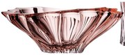 KRIŠTÁĽOVÁ MISKA BOHEMIA PLANTICA 330 MM RUŽOVÁ
