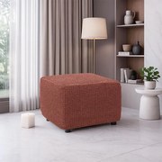 Super strečové poťahy RUBINIA tehlová taburetka (40 - 60 cm)
