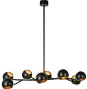 Markslöjd 108852 - Luster na tyči EDGAR 8xE14/40W/230V čierna