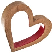 InDecor Srdce z mangového dreva Red, 20 x 4 x 23 cm
