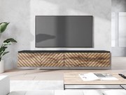 TV skrinka Dlana 180 MDF (čierny grafit + dub wotan) . Vlastná spoľahlivá doprava až k Vám domov. 1106213