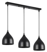 Luster na lanku COMO 3xE27/60W/230V čierna