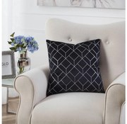 Eglo 420075 - Dekoračný vankúš SINGU 45x45 cm čierna/strieborná