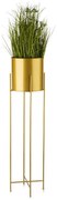 KOVOVÝ KVETINÁČ SO STOJANOM GOLDEN 95X21 CM ZLATÁ