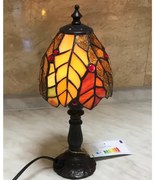 Dekoratívna Tiffany lampička LÍSTKY 12*30