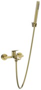Invena Alonia, vaňová batéria s ručnou sprchovou súpravou, zlatá matná, INV-BW-70-009-V