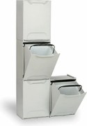 Súprava 4 plastových košov na triedený odpad, 20 L, 340 x 290 x 470 mm