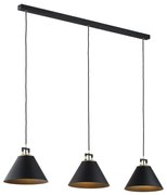 Argon 6174 - Luster na lanku ORTE 3xE27/15W/230V čierna