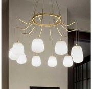 Ideal Lux - LED Luster na lanku KAROUSEL 10xG9/3W/230V pr. 82,5 cm mosadz