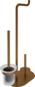 Deante Silia príslušenstvo, 3-funkčný držiak pre toaletný papier a WC kefu, brúsený bronz, DEA-ADI_C732
