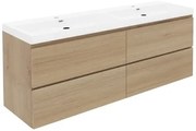 Kúpeľňová skrinka s umývadlom SAT B-Way 119x50x45 cm dub mat BWAY2120OAKU4