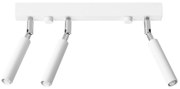 Bodové svietidlo Eyetech, 3x biele kovové tienidlo, (možnosť polohovania)