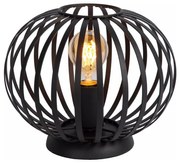 Lucide 78574/25/30 - Stolná lampa MANUELA 1xE27/40W/230V pr. 25,5 cm čierna