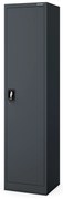 Kovová kancelárska spisová skriňa ALEX, 450 x 1850 x 400 mm, antracitová