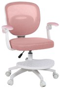 Detská otočná stolička Neoseat JUNI 008 s podnožou — látka, ružová