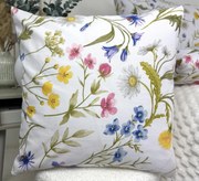 Bavlnená obliečka na vankúš Sedmokráska 40×40 cm – 100 % bavlna 125 g/m², zips