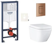 Závesný wc set do ľahkých stien / predstenová montáž GROHE Euro Ceramic SIKOGRSEUSCDL0