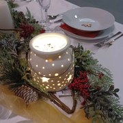 DECOLED Girlanda s červenými bobulemi, 270 cm, ojíněná