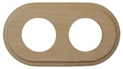 Elhard Okrúhly drevený dvojitý rámček, svetlé drevo KV3002N