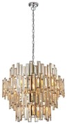 Endon 72746 - Krištáľový luster na reťazi VIVIANA 15xE14/40W/230V dymový