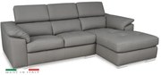 Kožená rohová sedacia súprava LOREN II, pravá, sivá (madras - 128 grey)