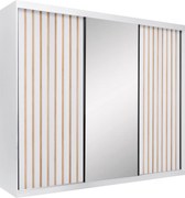 XXXLutz SKRIŇA S POSUVNÝMI DVERAMI, biela, 250/215/59,5 cm P & B - Skrine - 000885001519