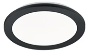 Okrúhle stropné svietidlo čierne 26 cm vrátane LED 3-stupňové stmievateľné IP44 - Lope