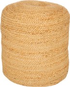 Béžový jutový taburet POEF