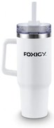 Foxigy Termohrnček do auta so slamkou 1200 ml White
