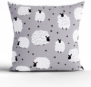 Bavlnená obliečka na vankúš Renforcé 40 × 40 cm - Ovečky