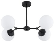 Luster na tyči FOTON 4xE14/10W/230V čierna