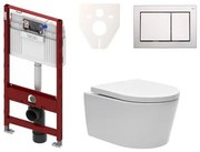 Cenovo zvýhodnený závesný WC set TECE do ľahkých stien / predstenová montáž + WC SAT Brevis SIKOTS3W3, 1 ks
