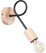 Sollux SL.1476 - Nástenná lampa EMBER 1xE27/15W/230V čierna/béžová/buk