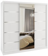 Šatníková skriňa SERENITY 200 cm biely mat MT SERENITY SZP5/0/W/W/0/HIAL