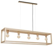 Luster na lanku LEGNO 5xE27/60W/230V