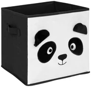 Úložný box Panda, 29x29x29 cm, čierna/biela