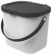 Malý odpadkový kôš na bioodpad, 6 l ALBULA, biely/antracit