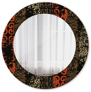 Grunge abstraktný vzor Okrúhle dekoračné zrkadlo na stenu