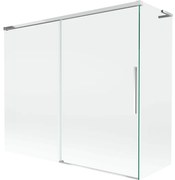 Mexen Rox, L posuvná 2-krídlová vaňová zástena 180 + 80 x 150 cm, 8mm číre sklo, chrómový profil, 8C9L-180-080-01-00