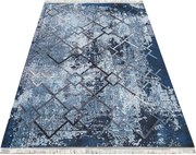 DY Tmavomodrý protišmykový koberec Hypnotic 01 Rozmer: 80x150 cm