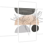 Obraz - Line art kvety N⁰2 (90x60 cm)