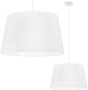 Závesné svietidlo Gaja, 1x biele textilné tienidlo, (fi 44cm), w