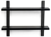 Čierna poschodová kovová polica 60 cm Hola – Spinder Design