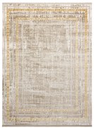 Koberec DUKE 51523 béžový / zlatý, rám / strapce